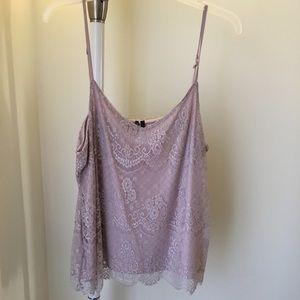 Light purple lace tank top